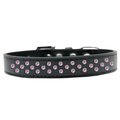 Unconditional Love Sprinkles Light Pink Crystals Dog CollarBlack Size 14 UN811484